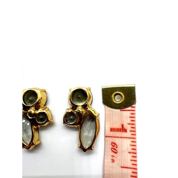 Kate Spade Smoky Quartz Crystal Dangle Earrings Gold Tone Faceted Stones Elegant - Picture 7 of 9